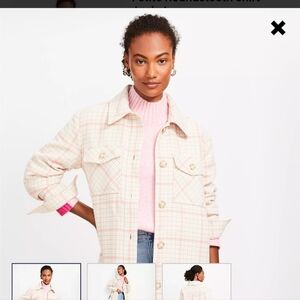 Outerwear  Houndstooth Shirt Jacket Loft Size s Nwt